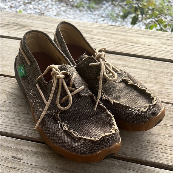 TWISTED X Men's Driving Moc Boat Shoes Eco Dust Size 8 - Picture 2 of 11